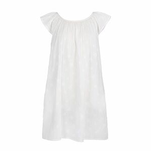 NWT Lenora 100% Cotton White Star Pattern Nightgown Pajama Dress